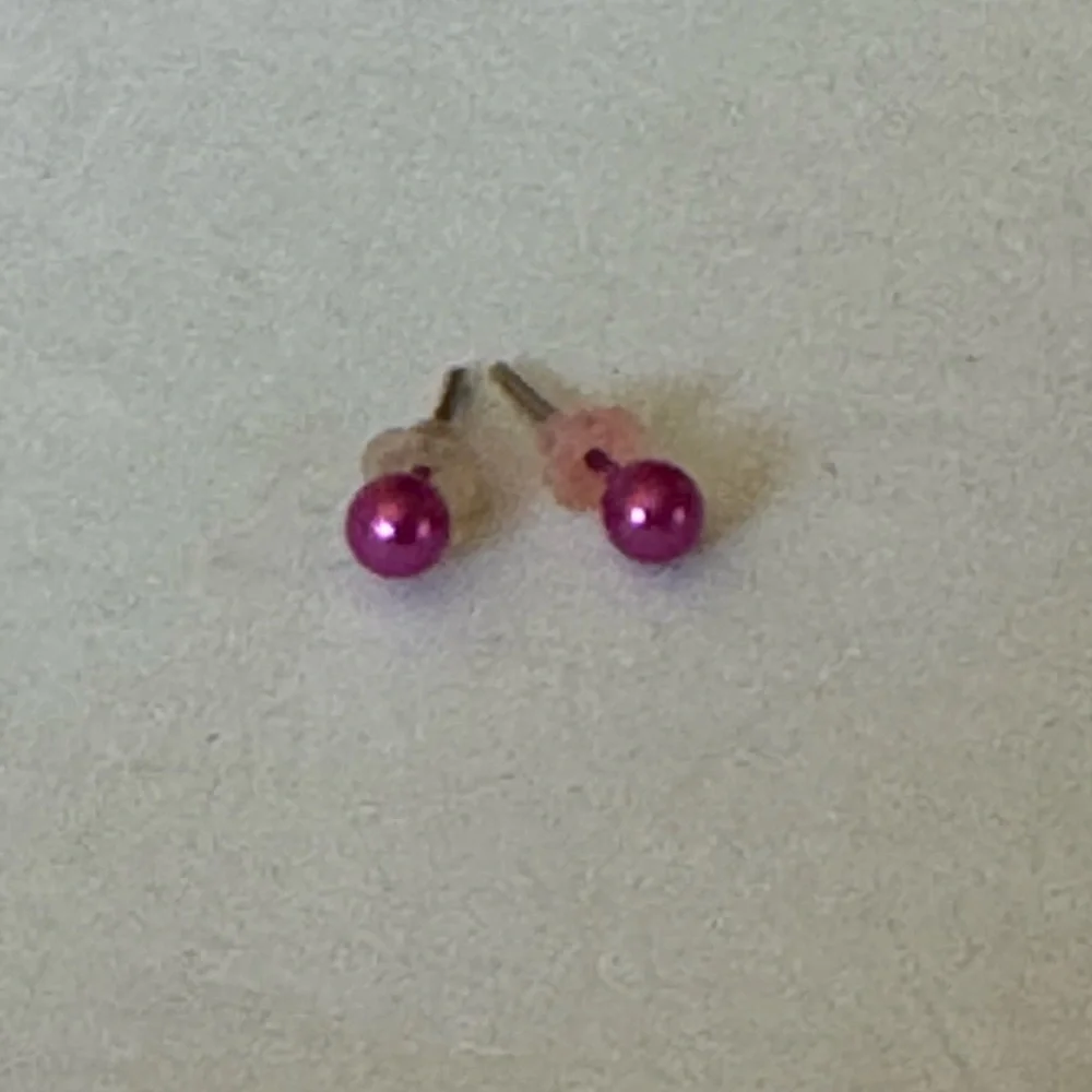 Set of 5 Items! Brightly Colored Jewelry! 4 pr tiny earrings & 1 necklace!